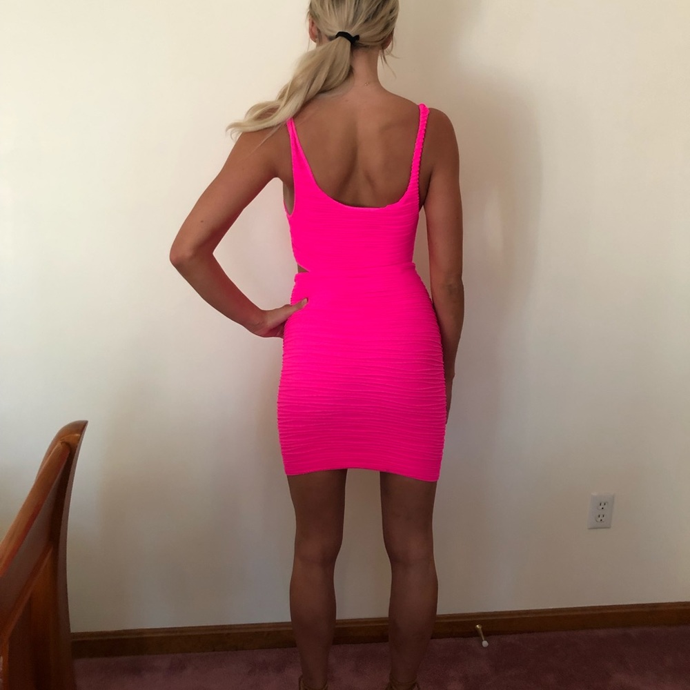 Bebe neon pink dress